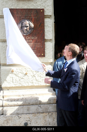 Faludy György emléktábla-stock-foto