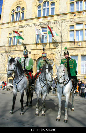 Március 15.-i ünnepségek Kőbányán-stock-foto