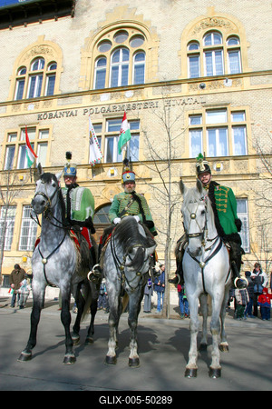 Március 15.-i ünnepségek Kőbányán-stock-foto