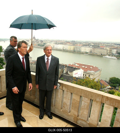 Magyar- ukrán államfői találkozó-stock-foto