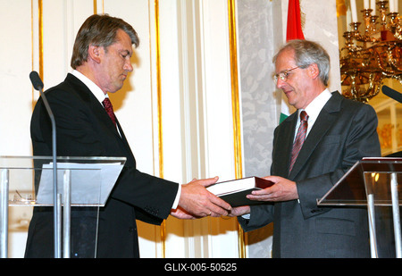 Magyar- ukrán államfői találkozó-stock-foto