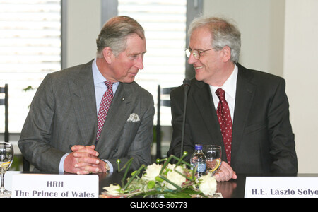 Károly herceg és Camilla Szentendrén-stock-foto