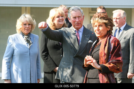 Károly herceg és Camilla Szentendrén-stock-foto