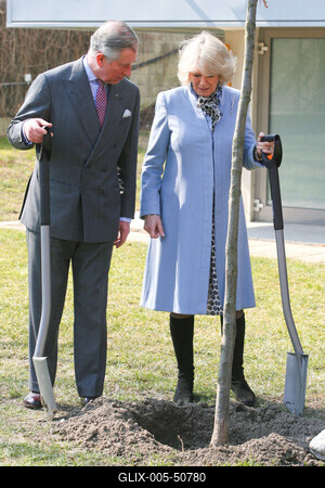Károly herceg és Camilla Szentendrén-stock-foto