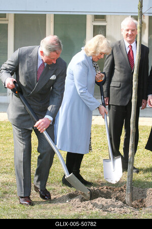 Károly herceg és Camilla Szentendrén-stock-foto