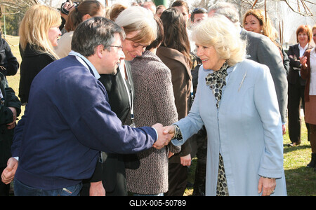 Károly herceg és Camilla Szentendrén-stock-foto