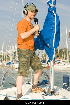 Kékszalag vitorlásverseny-stock-foto