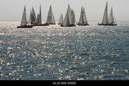 Kékszalag vitorlásverseny-stock-foto