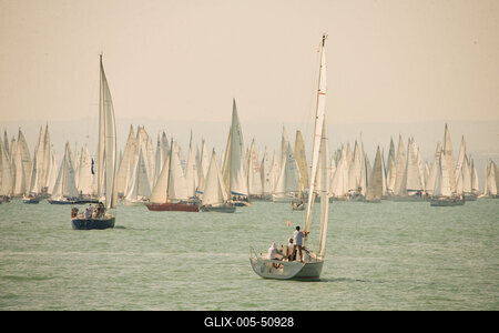 Kékszalag vitorlásverseny-stock-foto