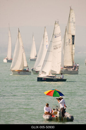 Kékszalag vitorlásverseny-stock-foto