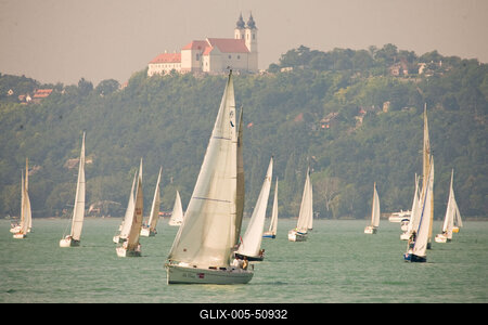 Kékszalag vitorlásverseny-stock-foto