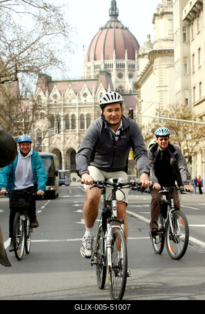 Program a kerékpáros Magyarországért-stock-foto