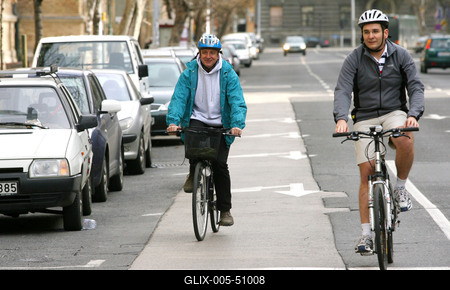 Program a kerékpáros Magyarországért-stock-foto