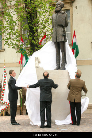 Batthyány szobor leleplezése a Batthyány téren-stock-foto