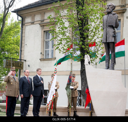 Batthyány szobor leleplezése a Batthyány téren-stock-foto