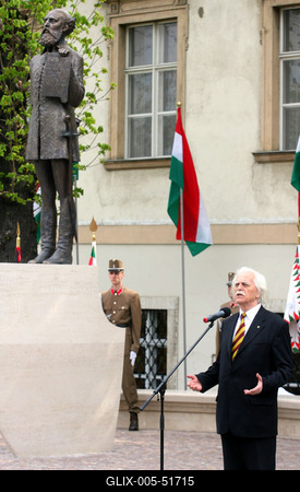 Batthyány szobor leleplezése a Batthyány téren-stock-foto