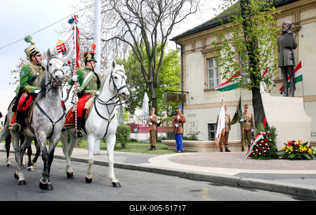 Batthyány szobor leleplezése a Batthyány téren-stock-foto