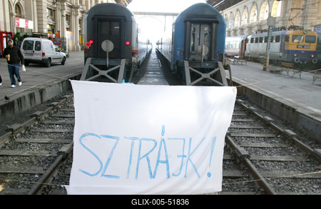 Vasutassztrájk-stock-foto
