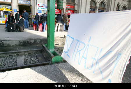 Vasutassztrájk-stock-foto