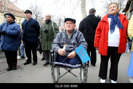 Demonstráció a BM kórházért-stock-foto