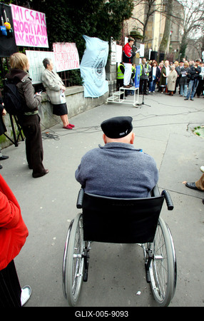 Demonstráció a BM kórházért-stock-foto