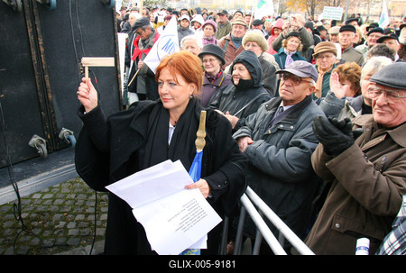 Tüntetés az egészségbiztosítási rendszer átalakítása ellen-stock-foto