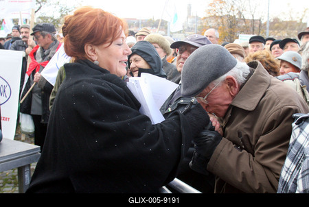 Tüntetés az egészségbiztosítási rendszer átalakítása ellen-stock-foto