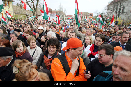 Fidesz gyűlés Budaörsön-stock-foto