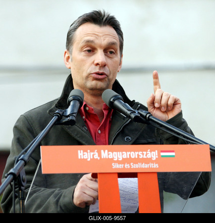 Fidesz gyűlés Budaörsön-stock-foto