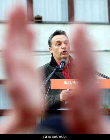 Fidesz gyűlés Budaörsön-stock-foto