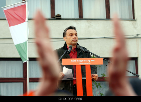 Fidesz gyűlés Budaörsön-stock-foto