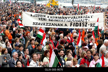 Fidesz nagygyűlés-stock-foto