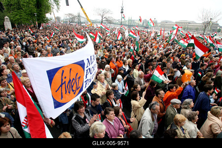 Fidesz nagygyűlés-stock-foto