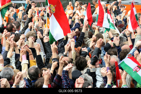 Fidesz nagygyűlés-stock-foto