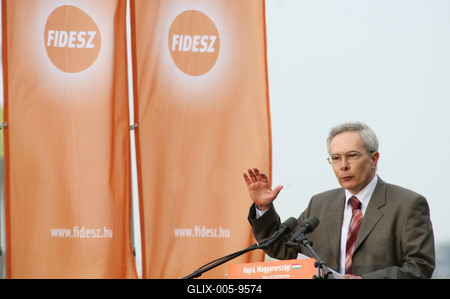Fidesz nagygyűlés-stock-foto