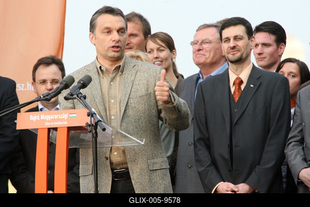 Fidesz nagygyűlés-stock-foto