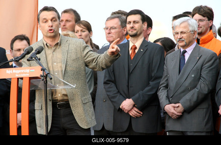 Fidesz nagygyűlés-stock-foto