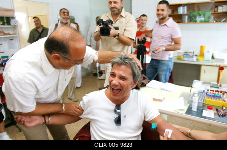 Orvosi vizsgálaton Boros, Bochkor, Szekeres-stock-foto