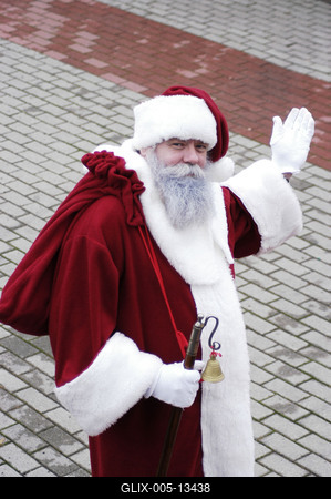A nagykarácsonyi Mikulás-stock-foto