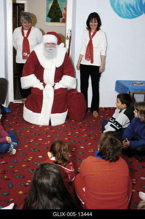 A nagykarácsonyi Mikulás-stock-foto