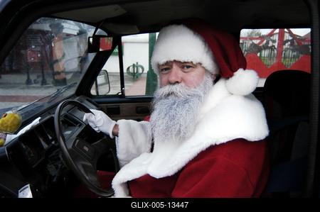 A nagykarácsonyi Mikulás-stock-foto