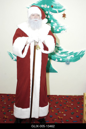 A nagykarácsonyi Mikulás-stock-foto