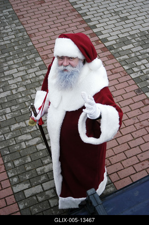 A nagykarácsonyi Mikulás-stock-foto