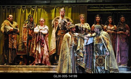 István, a Király az Arénában-stock-foto