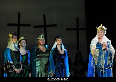 István, a Király az Arénában-stock-foto