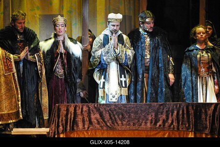 István, a Király az Arénában-stock-foto