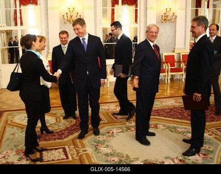 Sólyom László kinevezéseket ad át-stock-foto