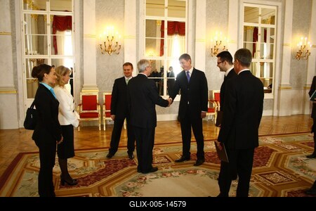 Sólyom László kinevezéseket ad át-stock-foto