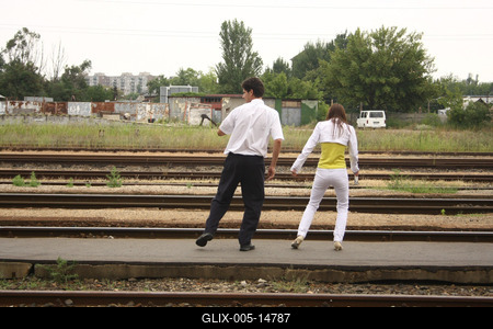 Állomás - A Duna TV saját gyártású sorozata-stock-foto