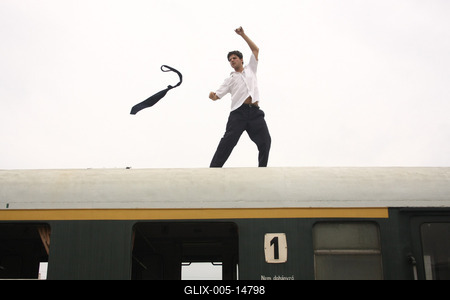 Állomás - A Duna TV saját gyártású sorozata-stock-foto